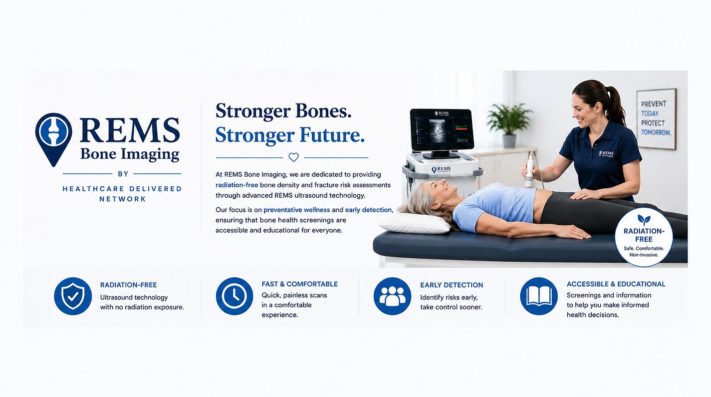 REMS Bone Imaging — physician performing radiation-free bone density scan